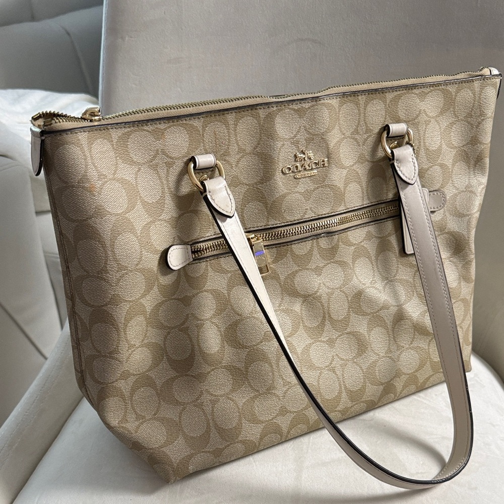 Coach Tan Signature Tote Bag
